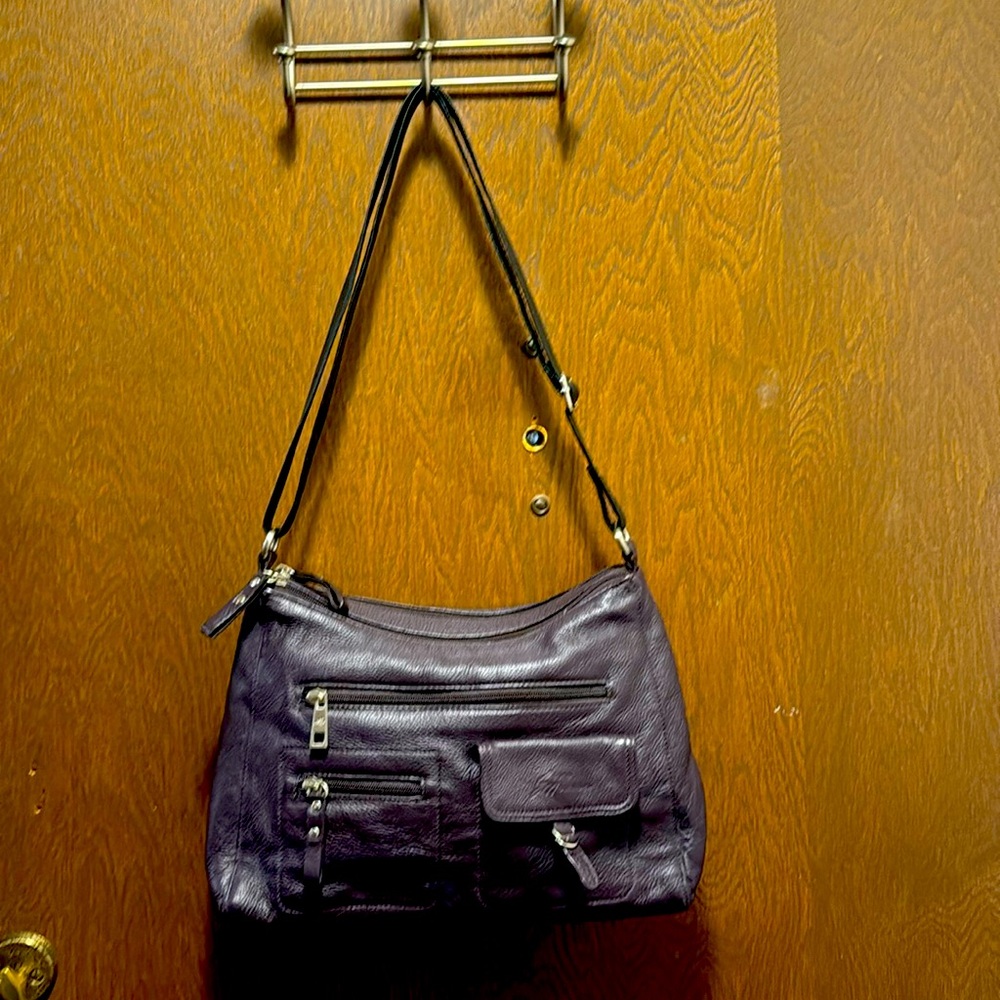 Stone Mountain real leather eggplant color